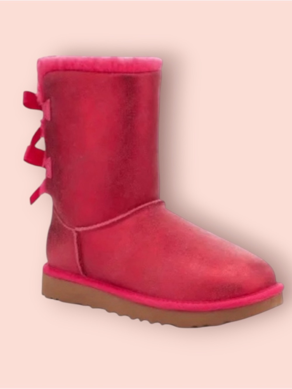 UGG Bailey Bow Glisten Pink Boots